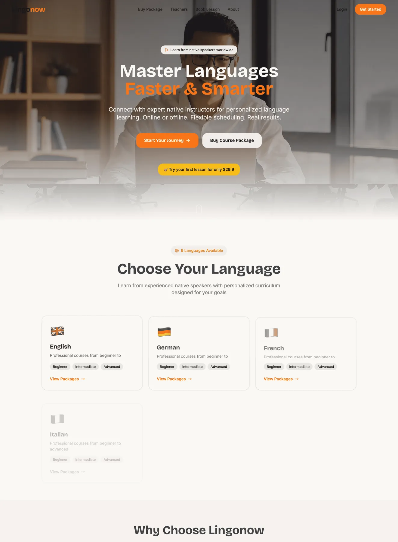 ivory language clean platform website template web preview screenshot