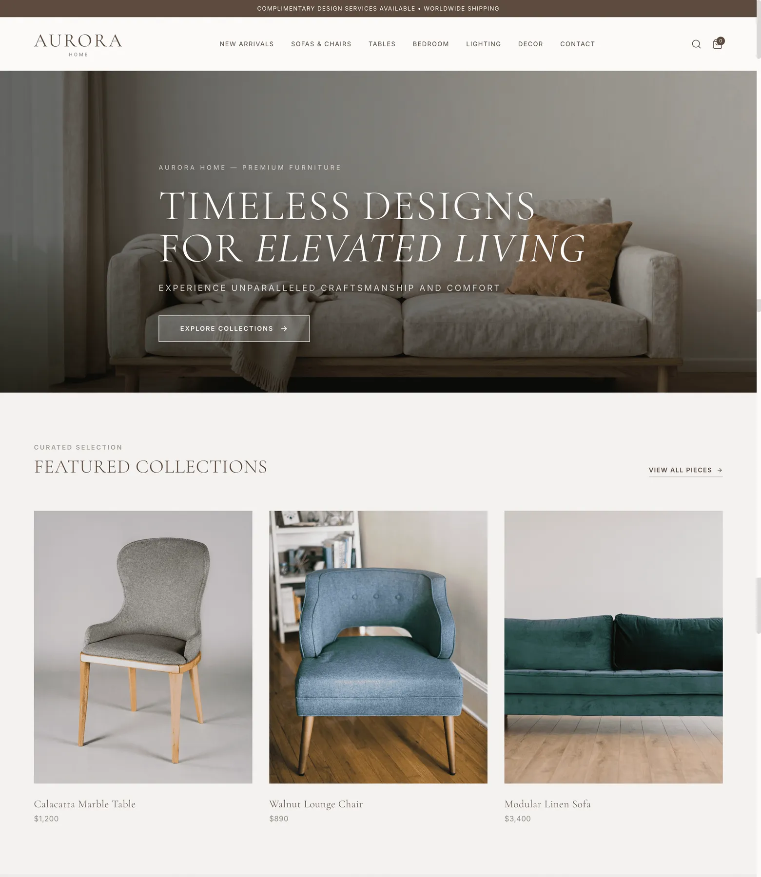 concrete grey high-end architecture website template web preview screenshot